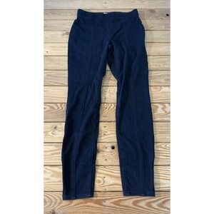 NEW LOGO by Lori Goldstein Seamed Knit Denim Leggings Size 8 Tall Women’s Black